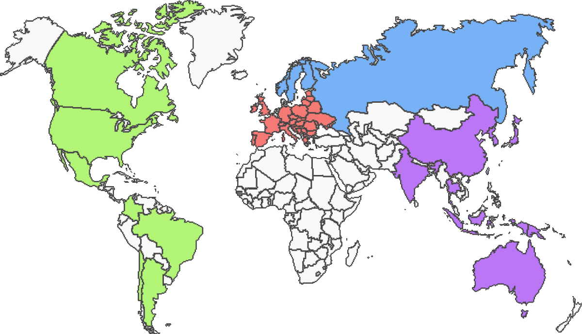 Carte monde Sunkiss